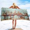 Microfiber Beach Towels Oversized Beach Blanket Towel Portable Ultra Soft Super Water Absorbent Beach Throw Towel For Adults