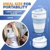 2025 Latest Model 2-Pack Collapsible Coffee Cup Reusable  12oz Leakproof Travel
