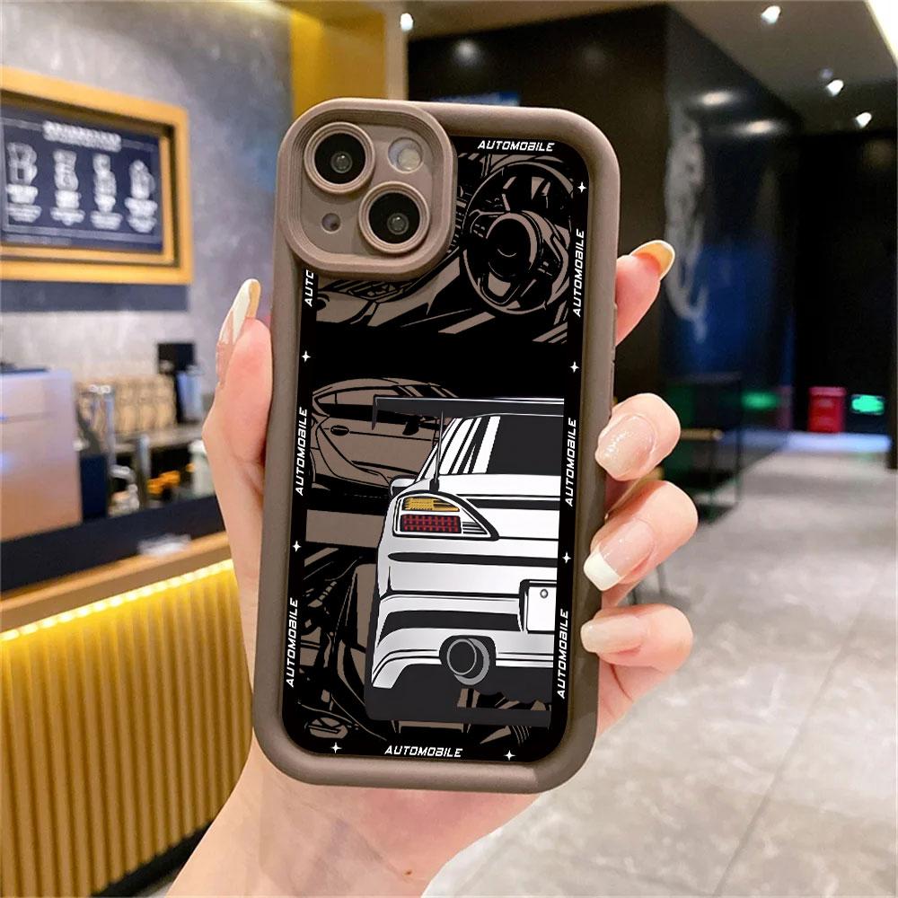 Cool Car Phone Case For iPhone 17 Air 16 e 15 14 13 12 11 Pro Max Plus Mini SE 2020 2022 Soft Back Cover