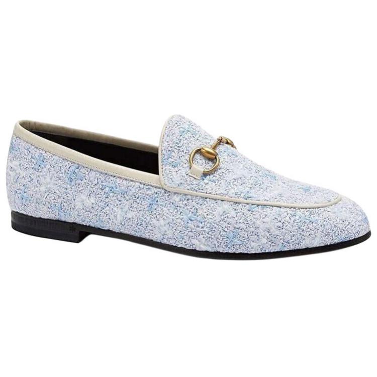 Gucci Jordaan Flat Shoes Women's Sky Blue 431467 GYV10 4590