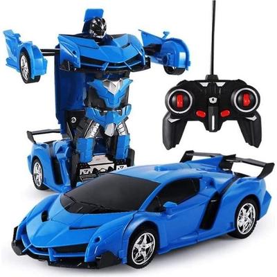 Uzaktan Kumandalı Araba - Transformers Robots in Disguise - 2'si 1 Arada Robot - Mavi - İç Mekan - Karışık - Çocuk