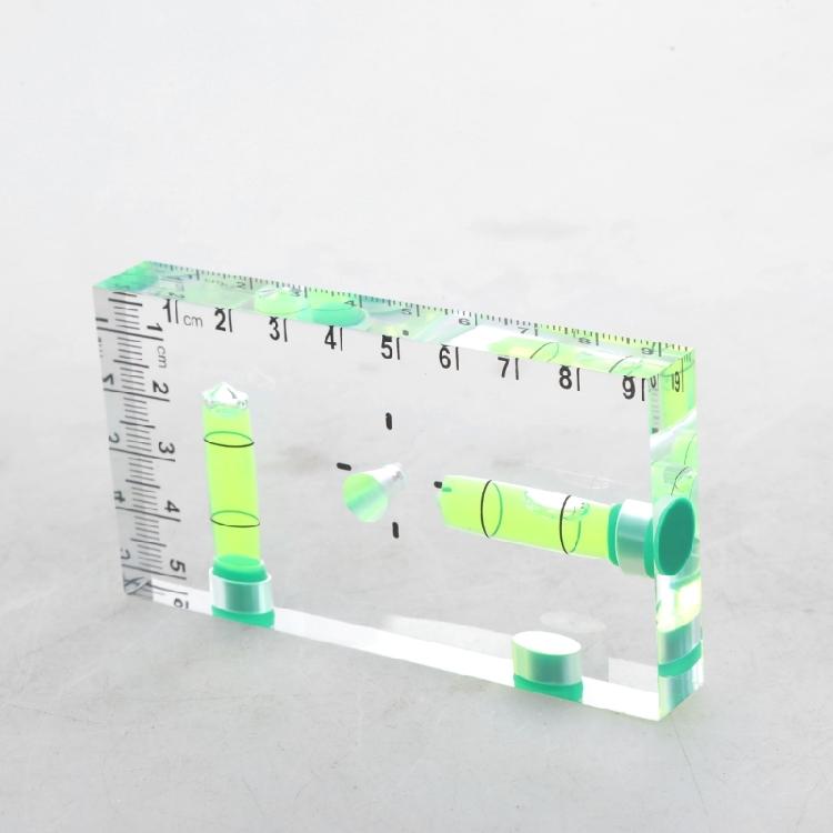 Magnetic Base Pocket Acrylic Check Bubble Level Tool Mini Level Tool Construction Tool with 90°/180° Level Bubbles