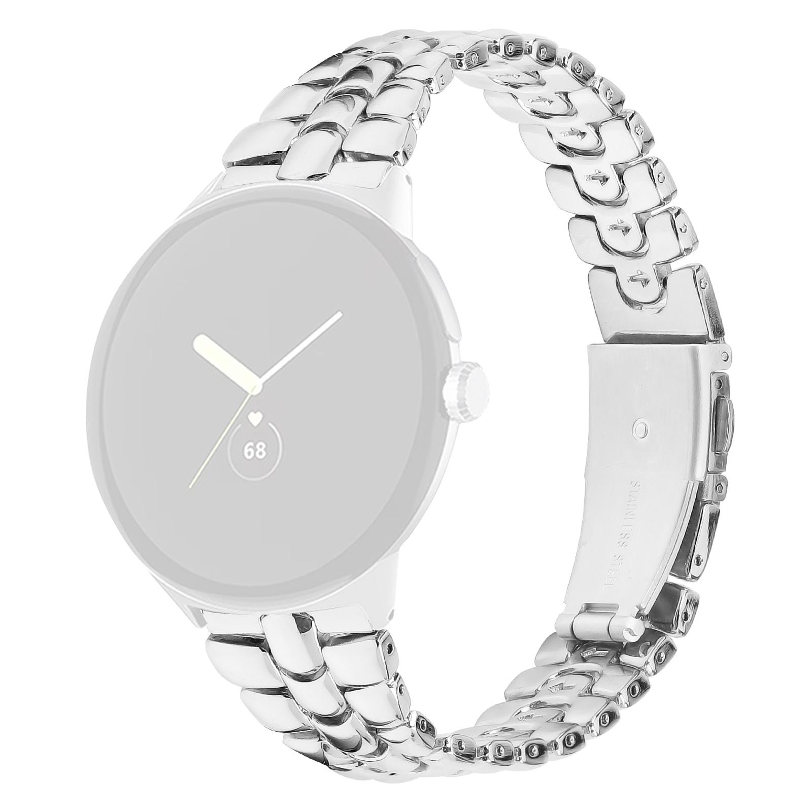 

Для Google Pixel Watch 3 41мм/Watch 2/Pixel Watch Модний сплавний ремінець для годинника Замінний браслет Silver