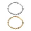 Women Bracelet Heart Shape Sparkling Rhinestones Inlaid Wristband Waterproof Casual Wear Bracelet Wrist Accessory