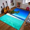 Tropical Beach with Palm Trees and Clear Water Patterned Carpet a Non Slip Rug Suitable for All Seasons and Any Setting, Gift