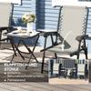 Three-Piece Garden Table and Chair Set - Dark Grey