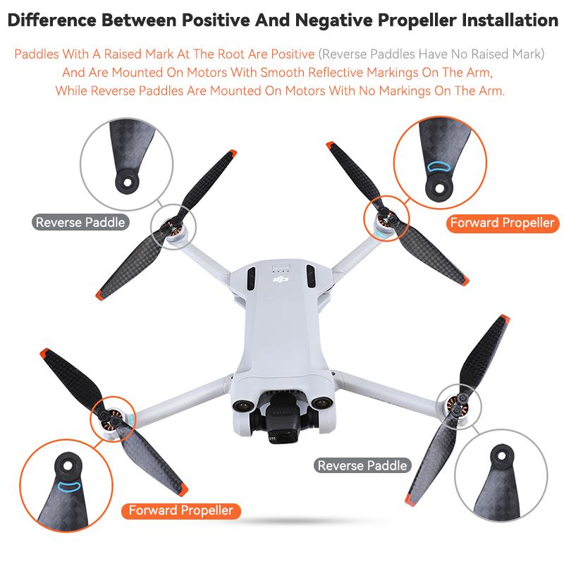 

Carbon Fiber For DJI Mini 4 Pro Propeller Drone Blade Props Wing for DJI Mini 3 Pro Replacement Propellers Drone Accessories