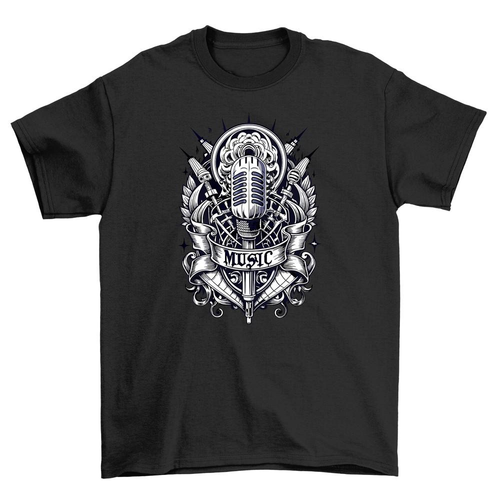 Rock the Mic with ''Gothic_85'' Microphone T-shirt - Funny, Stylish, and Amplifie