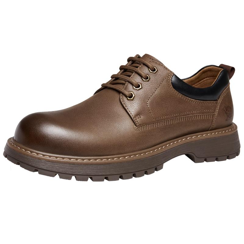 CAMEL Men s Retro Leather Low-Top Work Shoes 40