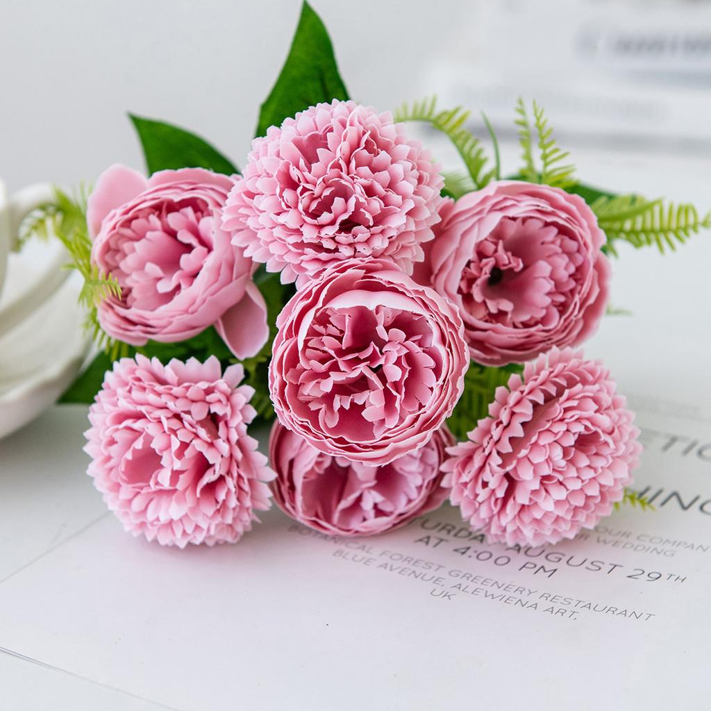 2/4pcs Silk Artificial Flowers peony hydrangea Hot sale Wedding bridal bouquet Home Room Table Garden wreath Festival Diy Decor