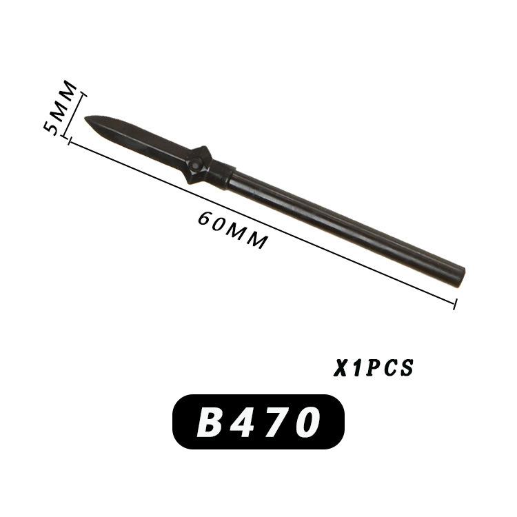 100Pcs Medieval Soldier Miniature Building Block Weapon Accessories Spear Bow Arrow Sword Puzzle Assembly