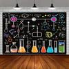2D Chemistry Lab Backdrop Science Themed Birthday Photography Background