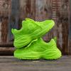 Girls Shoes Red Sneakers 2025 Spring Children's Shoes Breathable Non-slip Fashion Boys Fluorescent Green Dad Shoes
