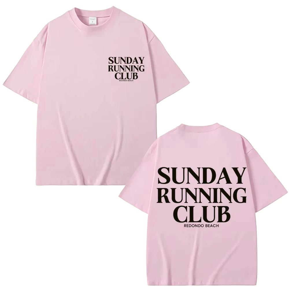2026 New Sunday Running Club Graphic T Shirts Men Women Sport Fashion Short Sleeve Cotton Casual Summer T Shirt Streetwear