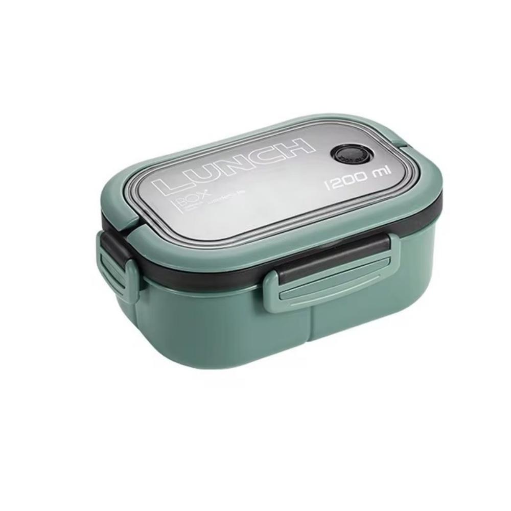 1200ml Lunch Box Bouble-layer Bento Lunch Box With Spoon Fork Portable Kid Bento Box with Compartments For Office Camping School
