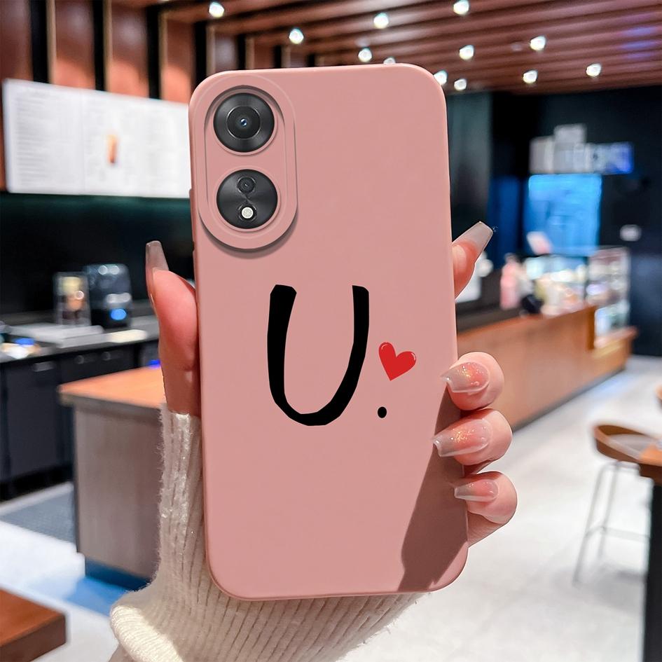 Case For Oppo A58 A57 A56 A55 A54 A53 A52 Phone Cover Popular Couple Letter Pattern High Quality Shockproof Silicone Protective Housing For Oppo Shell