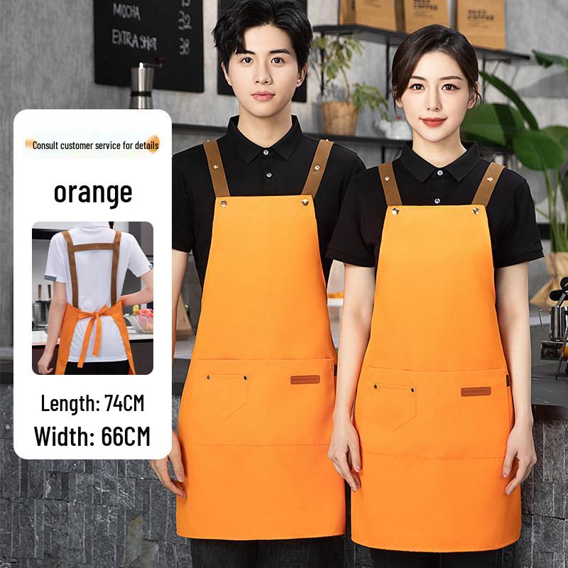 Waterproof Custom Logo Apron for Women: Perfect for Waiters at Coffee, Milk Tea Shops, and Supermarkets