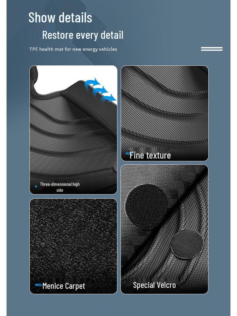 Eco-Friendly Waterproof TPE Floor Mats & Trunk Mat for 2024 BMW I5