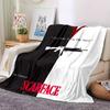 1pc Scarface-Inspired Flannel Blanket - Soft Cozy All-Season Throw for Bedroom, Sofa, Camping, Travel - Perfect Gift for Movie FansB72