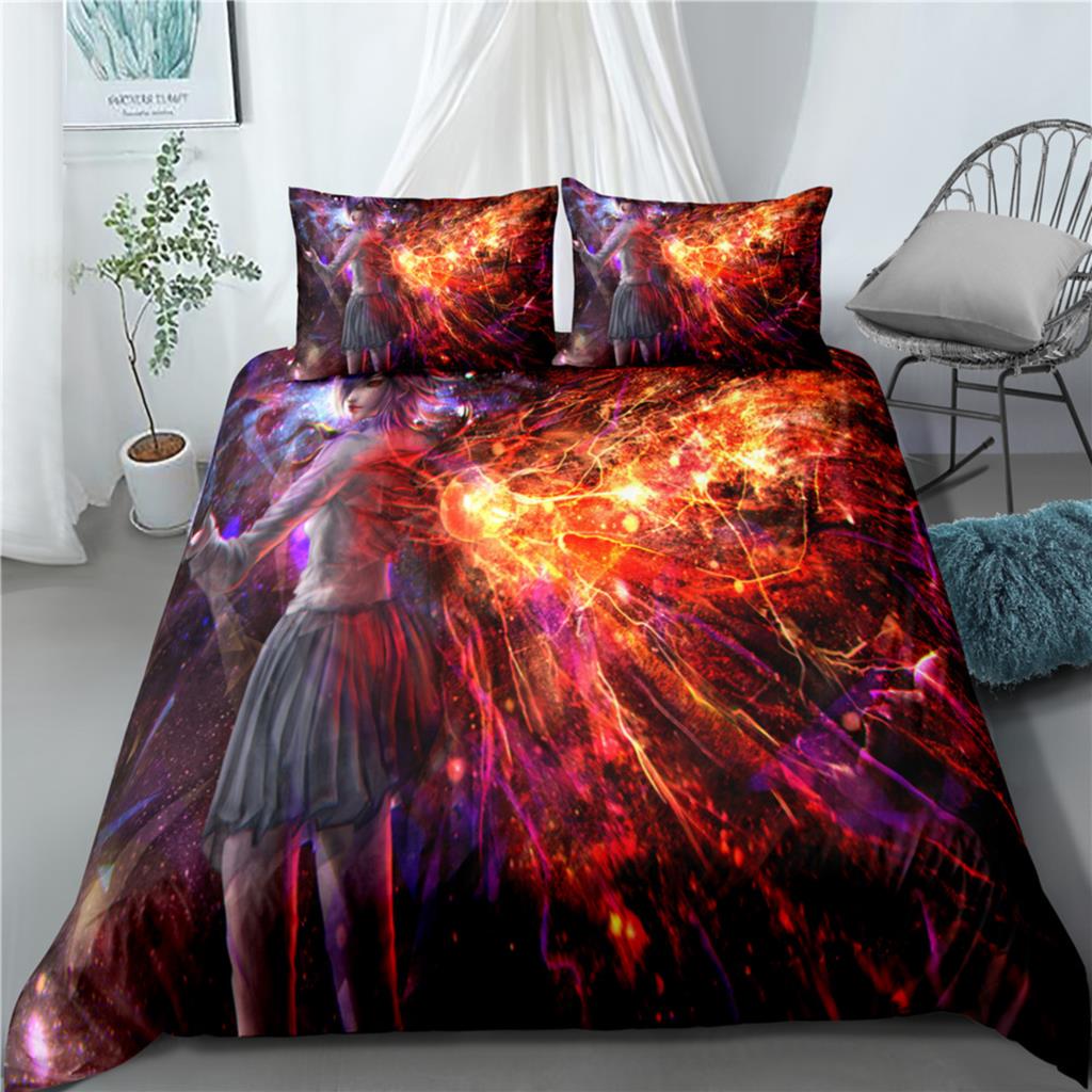 =Anime Tokyo Ghoul 3D Printed Bedding Set Duvet Covers Pillowcases Comforter Bedding Set Bedclothes Bed Linen