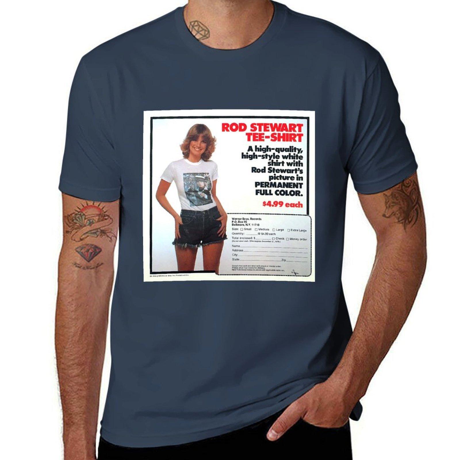 The Rod Stewart TeeShirt Offer TShirt Simple Solid Color Crew Neck Tee S