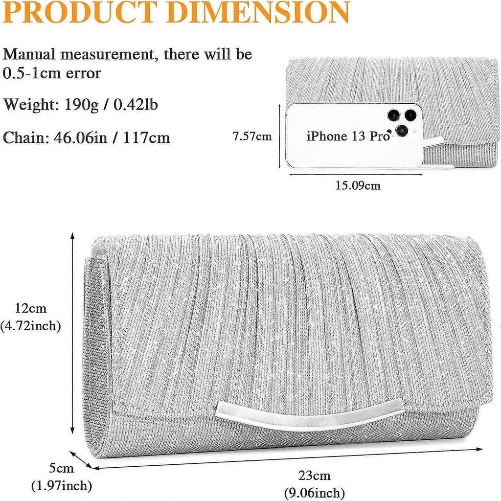 Women's Evening Clutch, Women's Clutches and Clutches, Evening Bag, Women's Handbag Clutch, Wedding Clutch Bag with Detachable Chain Shoulder Bag, Han