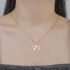 Dawapara Eye of Horus with Ankh Cross Necklace Key of Life Protection Ancient Egypt Jewelry Stainless Steel Necklace