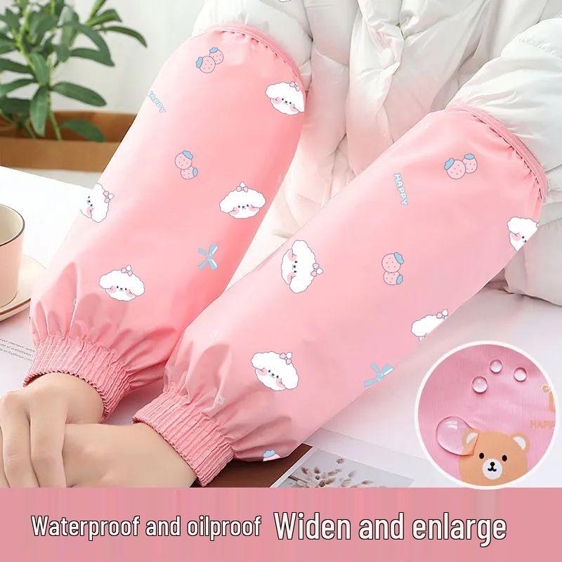 

Женские длинные водонепроницаемые ПУ кухонные рукава - Грязе- и маслоотталкивающие, Летний стиль, Белые