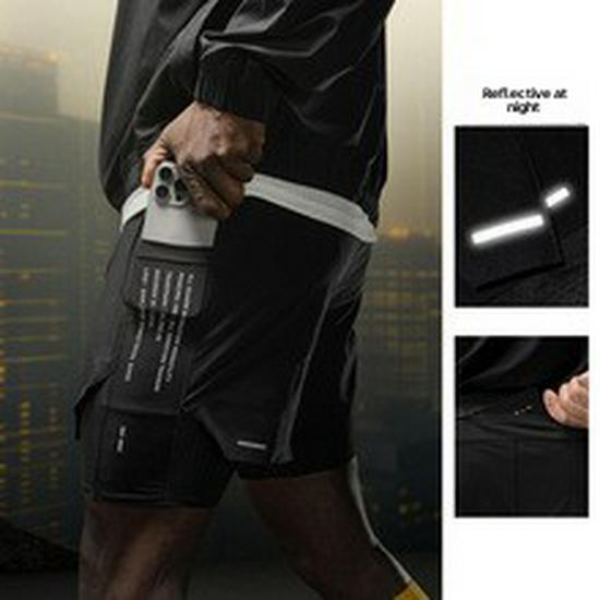 Herren Schnelltrocknende Doppellagige Sportshorts - Sommer Laufen, Basketball & Training