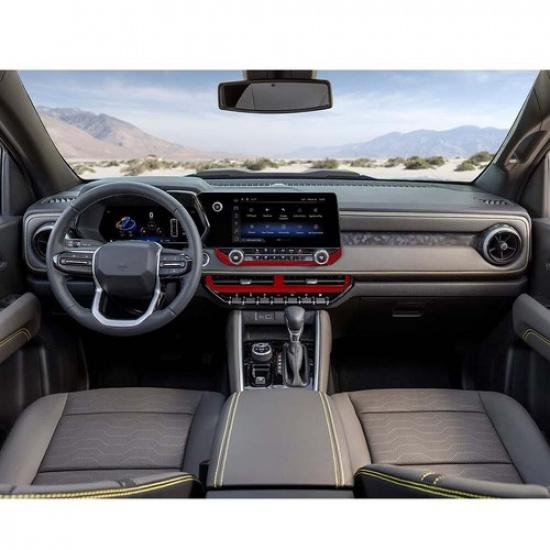 Red Center Dash AC Vent Frame Cover Conditioning Trim For Chevrolet Colorado 23+