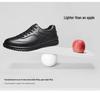 Men's Black Genuine Leather Soft Sole Lace-up Casual Breathable Business Shoes