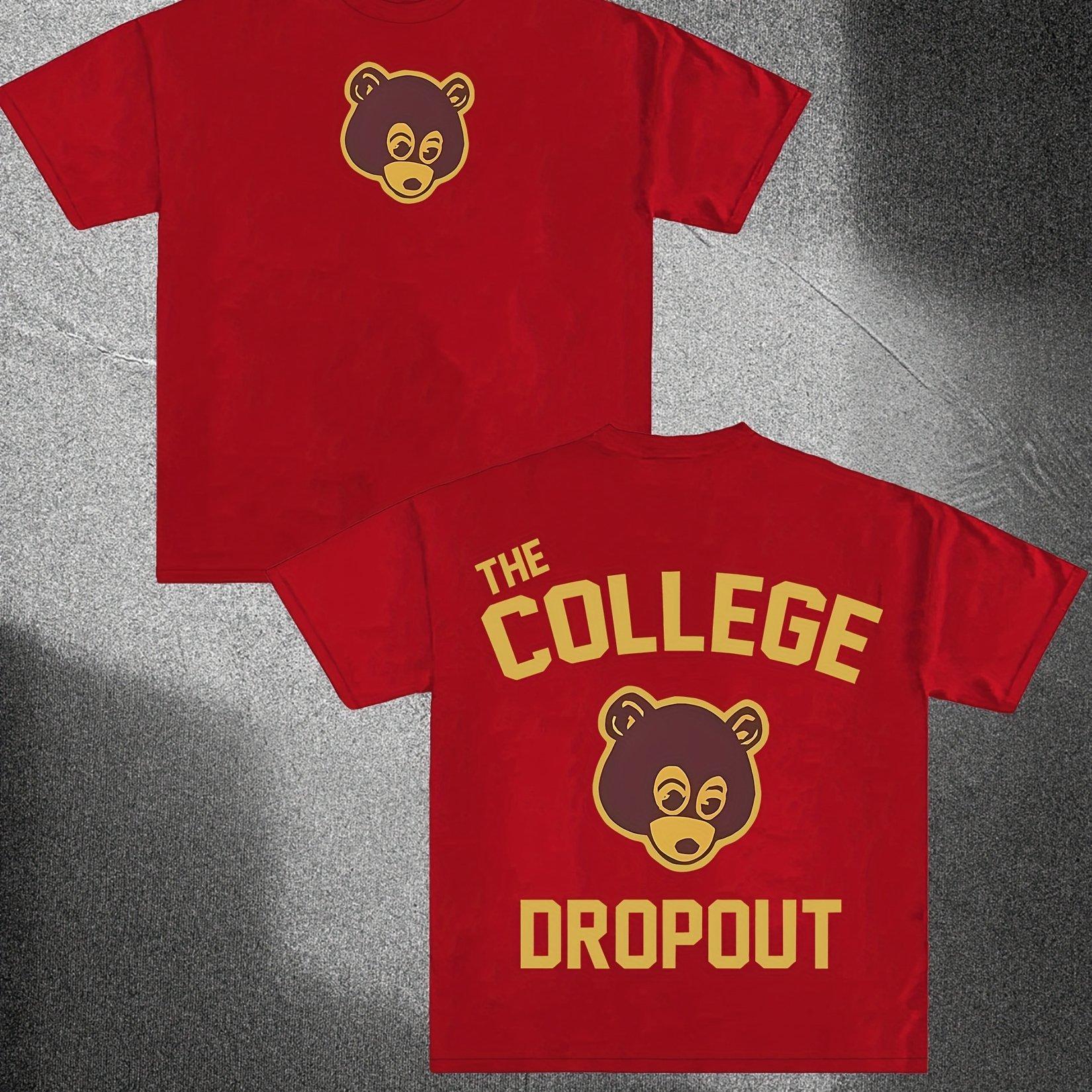 

Найкраща Знаменита Графічна Футболка Kanye West The College Dropout Чоловіча Жіноча Хіп-хоп Реп Вінтажні Футболки Чоловіча Повсякденна Футболка Оверсайз M