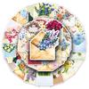 50pcs Retro Flower Bouquet & Plant Stickers for INS Style Journals, Phone Cases & Decor.