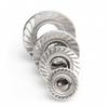 304/201 Stainless Steel Left-Hand Locking Flange Nut with Anti-Slip Washer, Fine Thread M3-M10