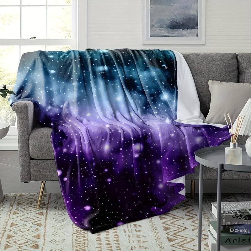 Dream Galaxy Flannel Mar Blanket Digital Printing Space Blanket Planet Sofa Blanket