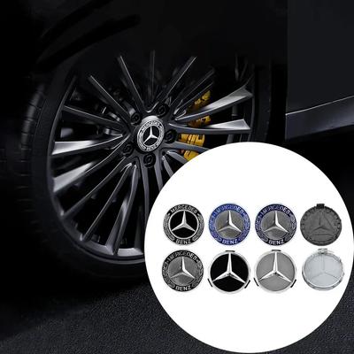 Pegatina para Coche para Mercedes Benz Auto 75mm Tapacubos Central de Rueda Insignia Accesorios de Decoración para Mercedes Benz Maybach W204 W205 W2