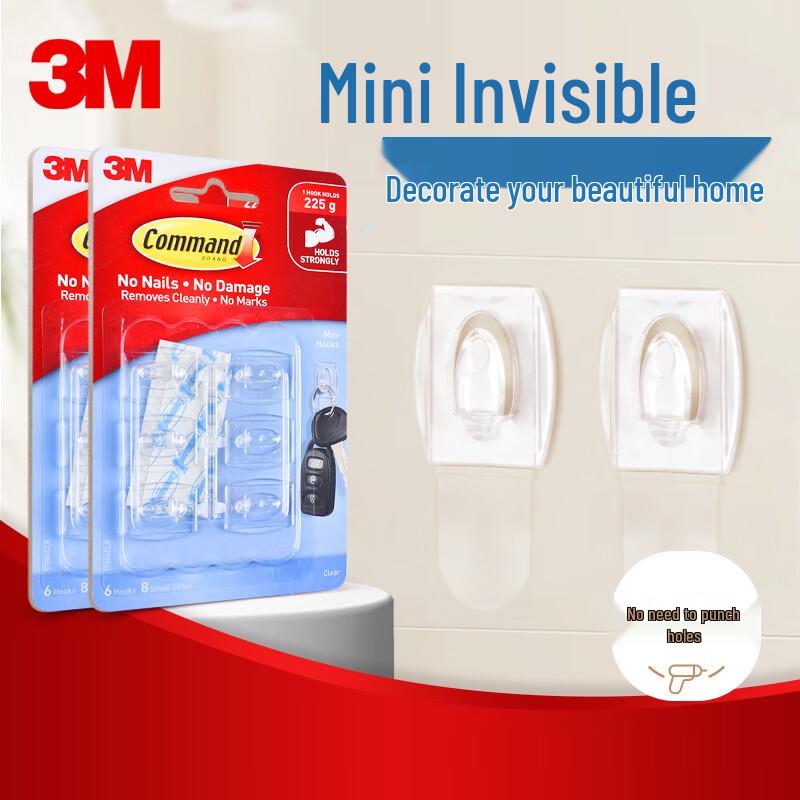 

3M Command Clear Mini Decorative Hooks