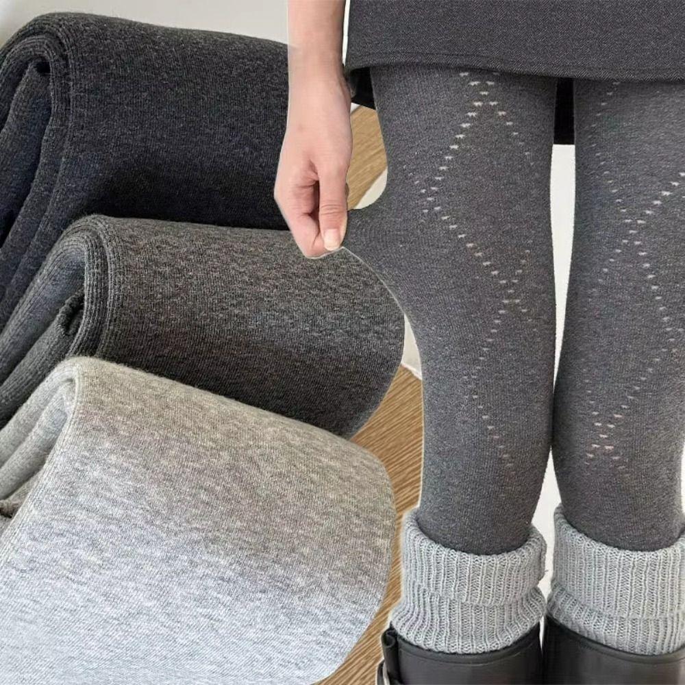 New Jacquard Pattern Knitted Tights High Waist Skinny Slimming Pantyhose Elastic Stockings Autumn Winter