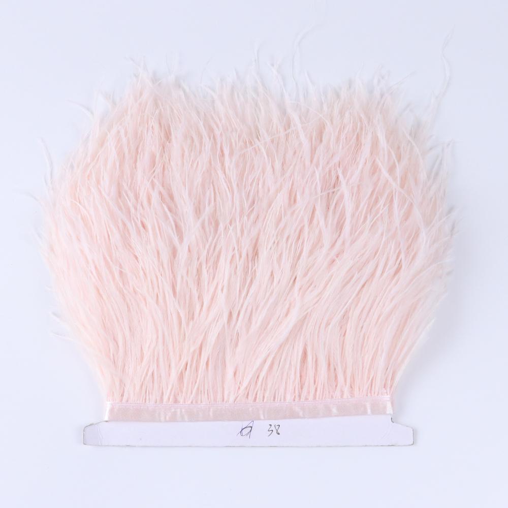 1 Meter Ostrich Feather Trim Trimming Natural Ostrich plumage Fringe Ribbon Lace for Wedding Party Dress Sewing Decoration plume