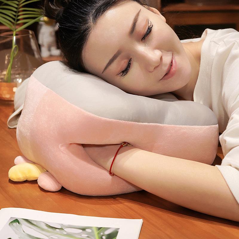 Dual-Purpose Ice Silk Nap Pillow, Office Perforated Sleeping Pillow, Capybara Pillow, Male And Female Students Lunch Break Pillow Can Be Intervened