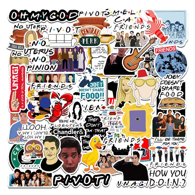 100PCS Friends TV Show Letter Classic Vintage Paster Toy Funny Decal Scrapbook Guitar DIY Phone Laptop Sticker