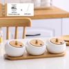 Ceramic Seasoning Jar Set with Bamboo Tray