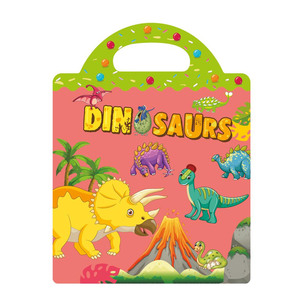 Interactive Sticker Book: Early Education with Animals, Dinosaurs, and Ocean Scenes