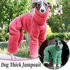 High Neck Dog Pajamas Winter Onesies Puppy Clothes High Neck Warm Italian Greyhound Clothes Whippet/Mexican Hairless/Maltese