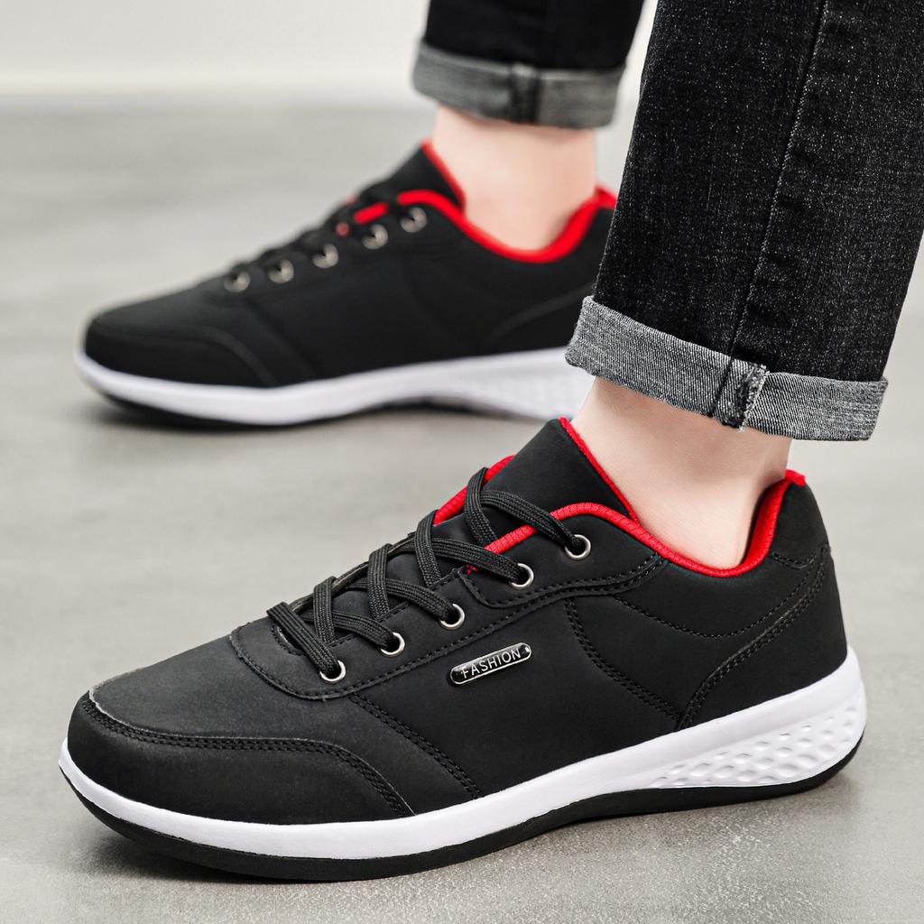Men Shoes Sneakers PU Leather Trend Casual Shoes Fashion Breathable Leisure Male Sneakers Non-Slip Footwear Men Vulcanized Shoes