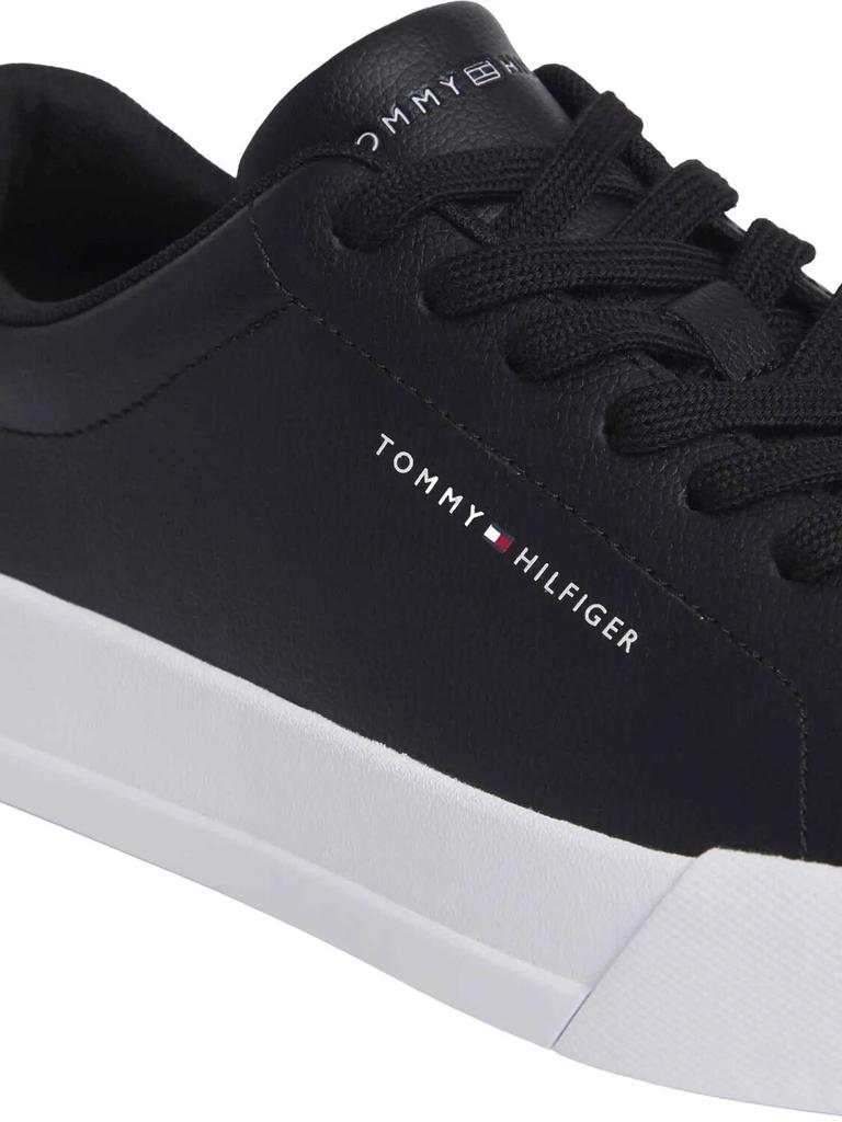 Sneakers Tommy Hilfiger TH Court LTH Detail Ess Court Ess Sneaker Black White