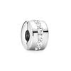 Brilliant Transparent Gemstone 925 Silver Fixed Clip Women Jewelry 791972CZ