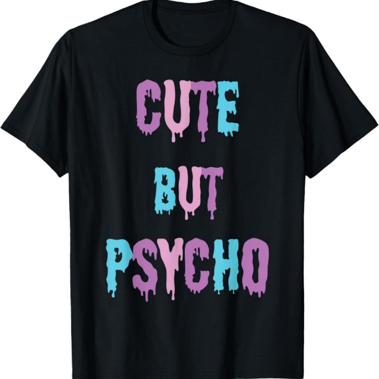 

Cute but Psycho Kawaii Goth and Vaporwave Aesthetic T-Shirt S