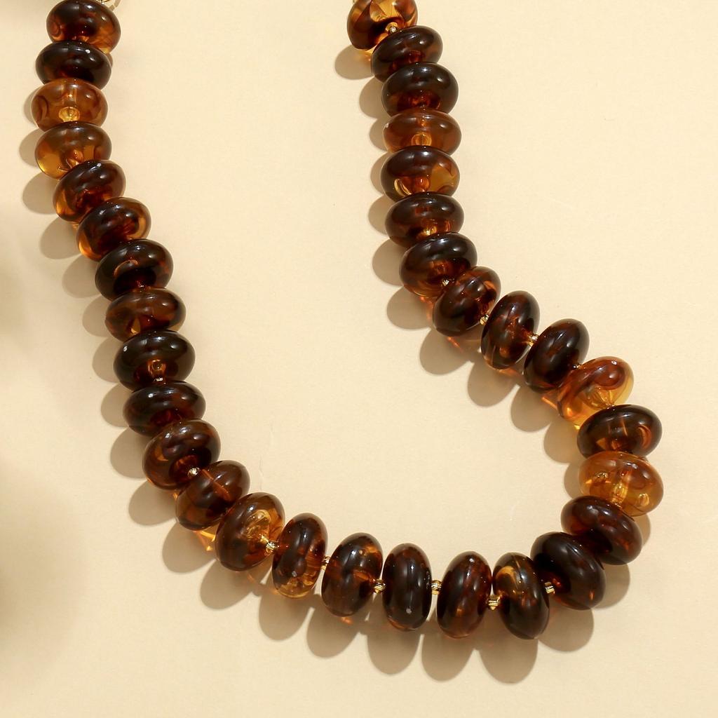 Collana Colorata Esagerata con Perline alla Moda per Donna Design di Nicchia Collana Impilabile Versatile
