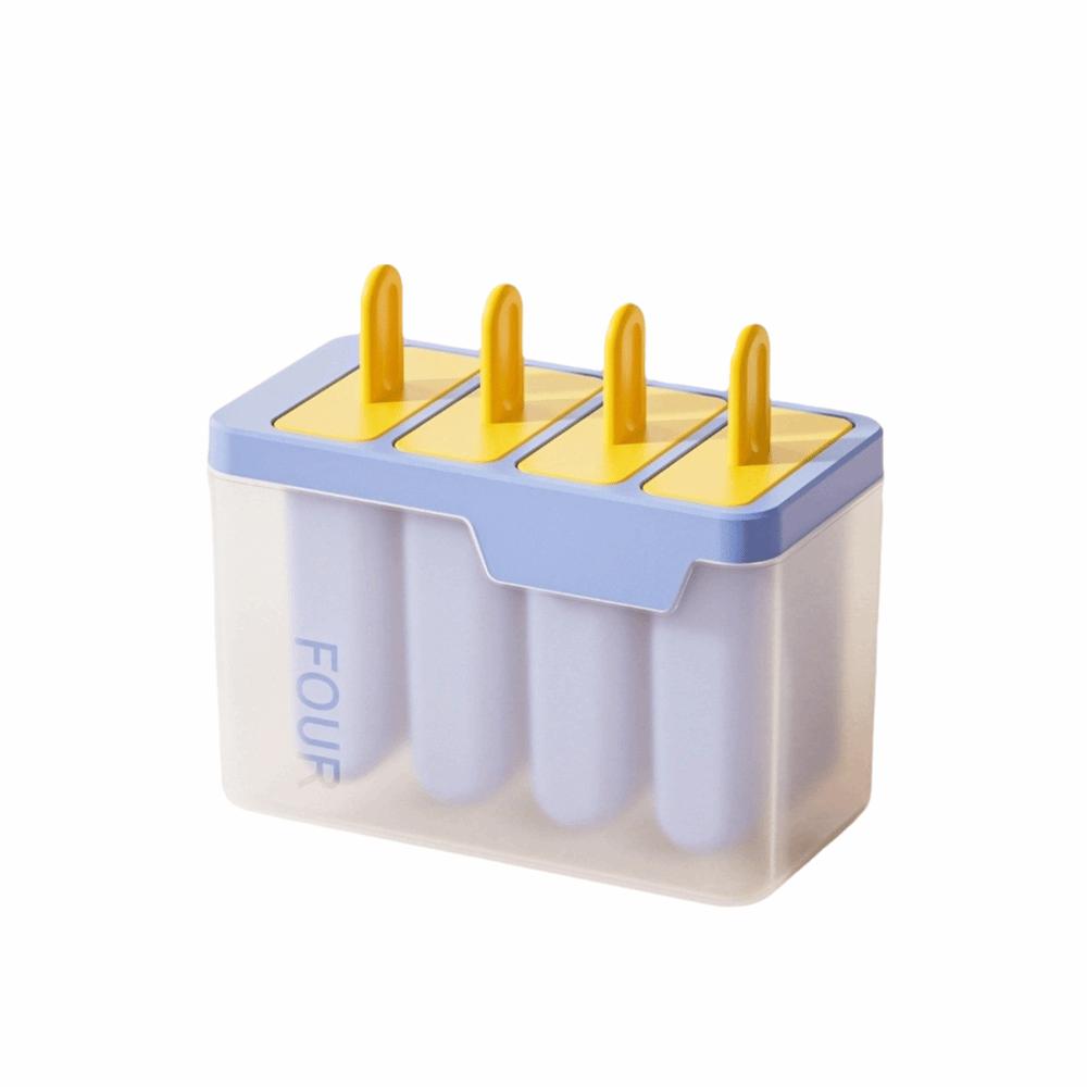 Creative Design Homemade Ice Box Reusable Popsicle Mold Cube Tray Ice Cream Popsicle Mold  Summer синий